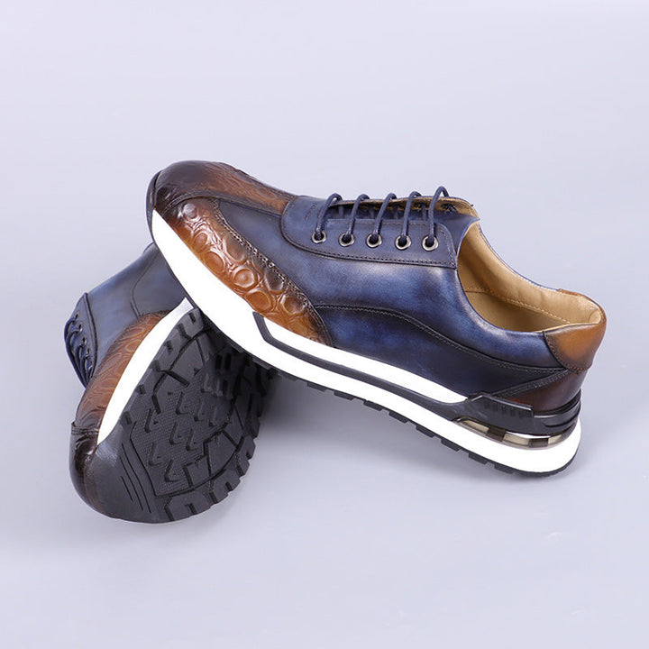Sleek men's fashion sneakers, cushioned for orthopedic comfort & support.