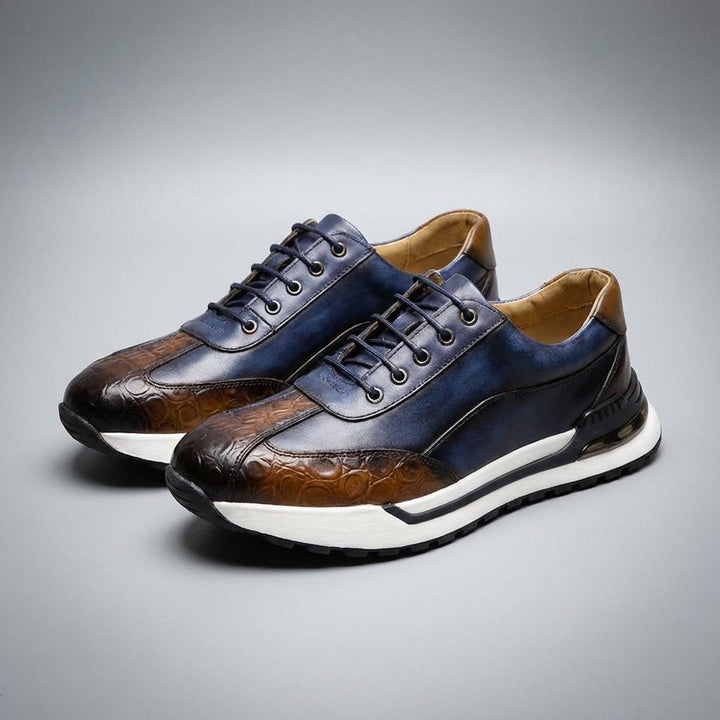 Step into comfort with men's sleek orthopedic sneakers, ideal for versatile everyday style.
