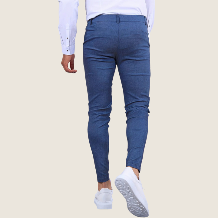 Versatile men's slim fit tapered ankle pants, perfect for formal events, office, or casual outfits.
