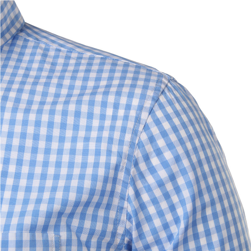 Men's fashion slim fit checkered shirt, long sleeve button down, a stylish modern wardrobe essential.
