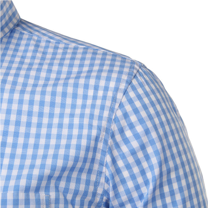 Men's fashion slim fit checkered shirt, long sleeve button down, a stylish modern wardrobe essential.