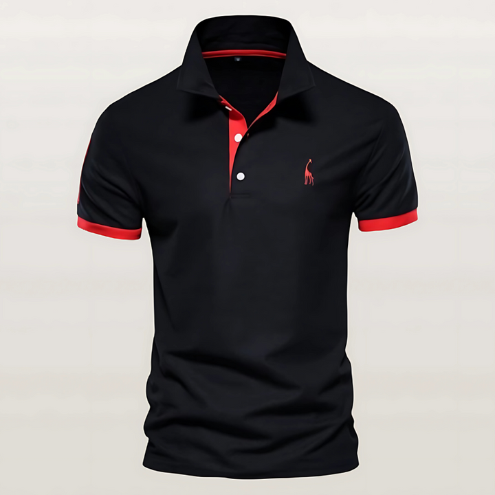 Stylish men's slim fit polo shirt. Perfect contrast trim casual wear or smart casual golf attire.