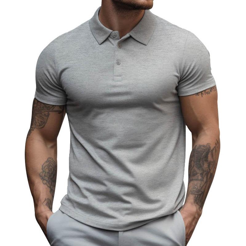 Versatile men's slim-fit polo shirt. Short sleeve performance top for smart casual or athletic use.