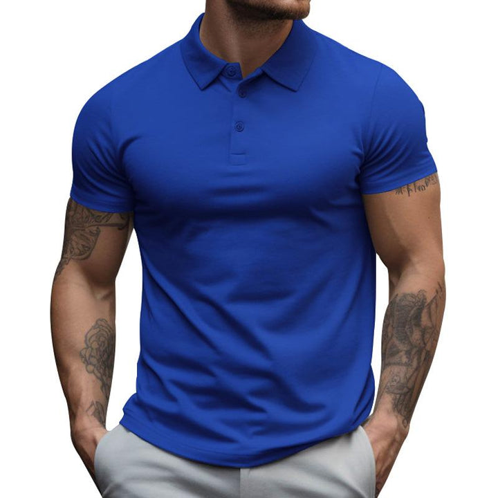 Classic men's slim-fit short sleeve polo. Summer top for smart casual or active fashion.
