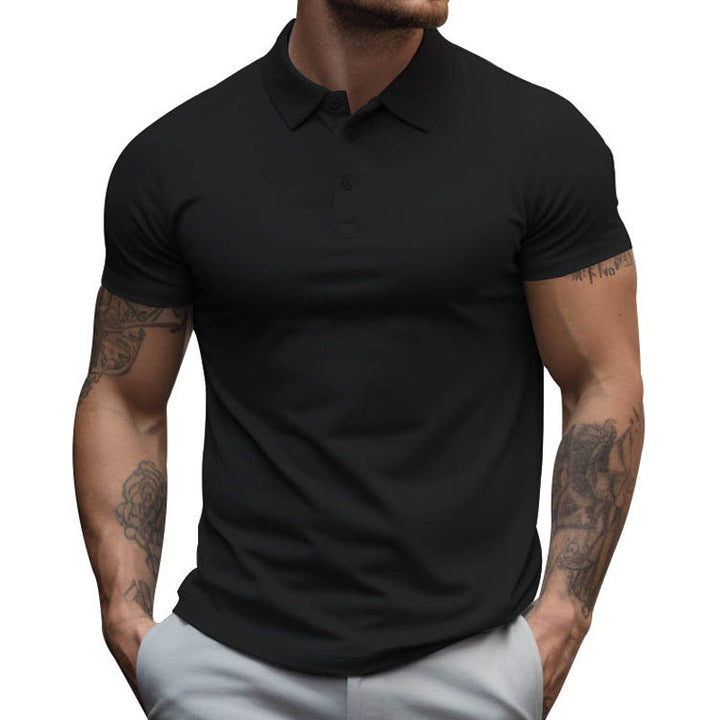 Stylish men's short sleeve polo. Slim fit for a modern, smart casual summer look.