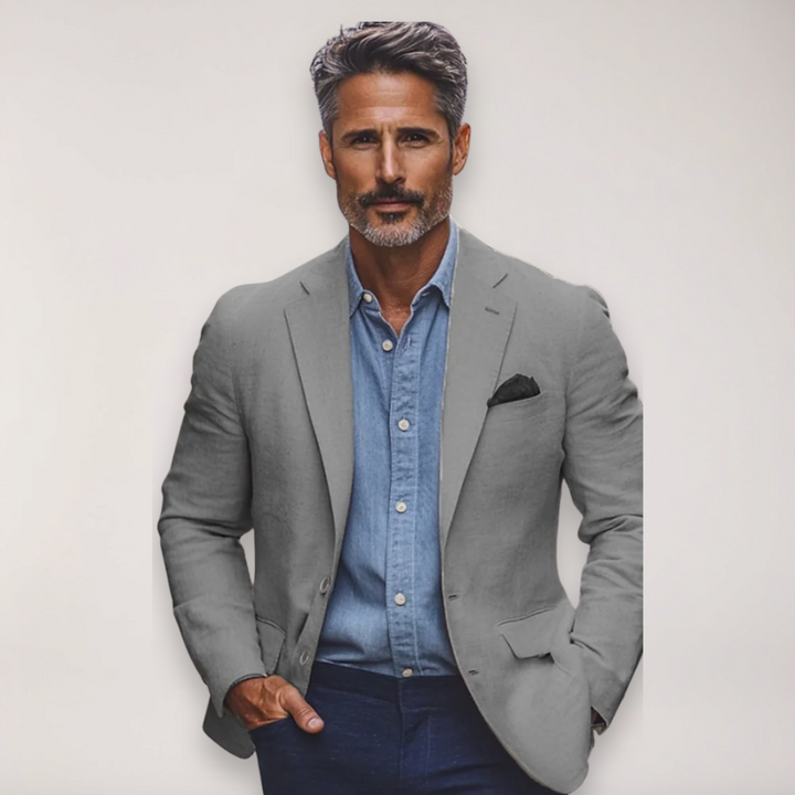Men's fashionable smart casual blazer. Perfect for office, business casual, or dressing up for evening events.