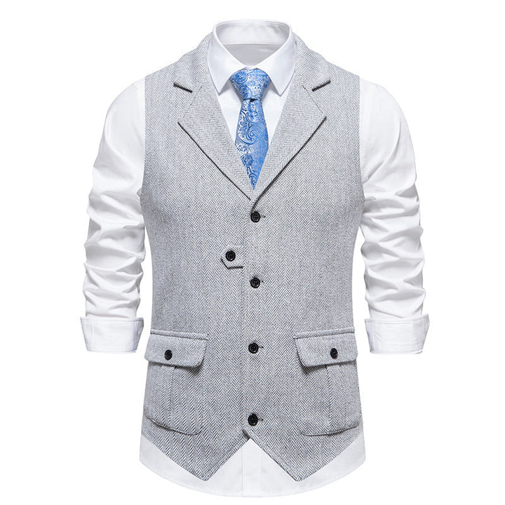 Tailored men's vest in a versatile shade, ideal for smart casual or business attire. Enhance your look.