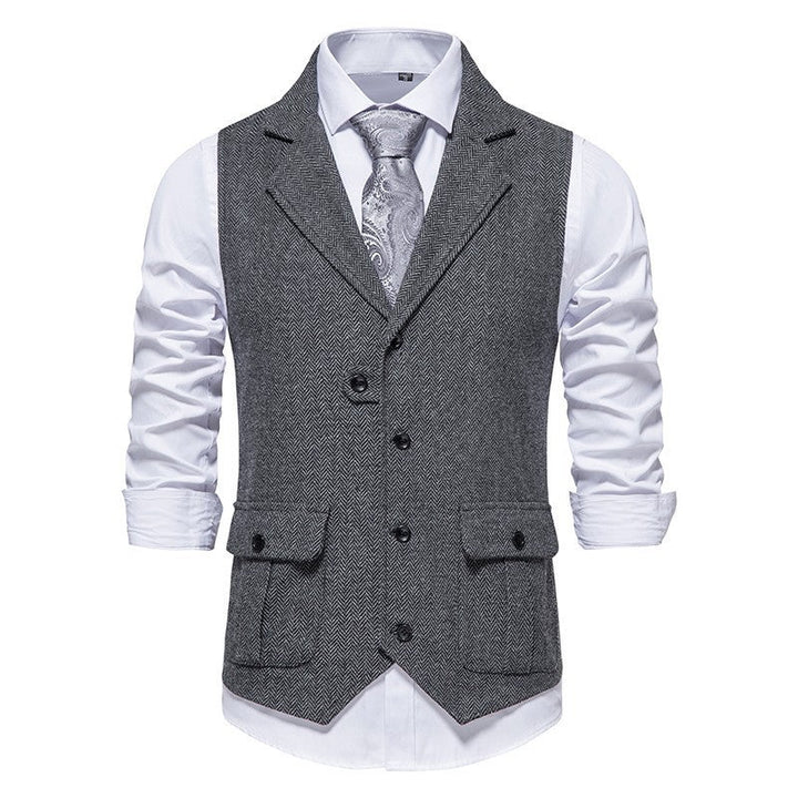 Sleeveless jacket for men, a smart casual vest suitable for various office and formal occasions.