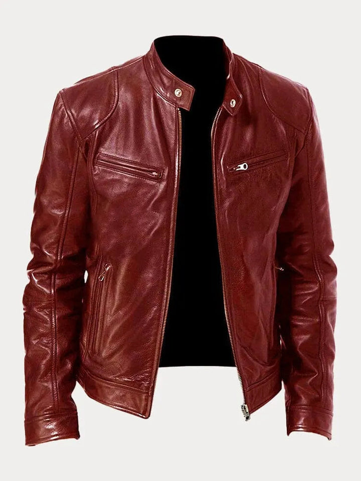 Men's stylish casual zip-up jacket in navy, perfect for spring outerwear and everyday fashion.