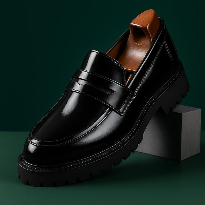 Easy slip-on men's loafers. Comfortable dress shoes for everyday wear, offering classic style & men's fashion.