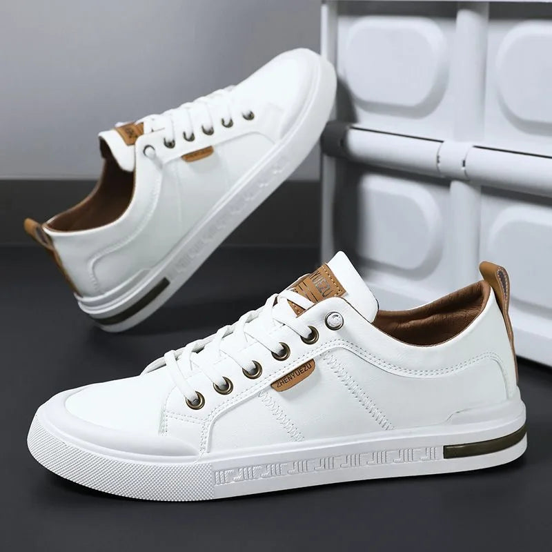 Versatile men's two-tone lace-up sneakers, perfect for stylish casual and everyday fashion.
