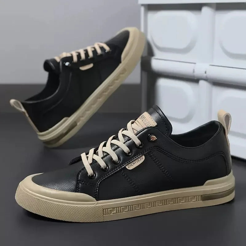 Urban style men's two-tone sneakers, providing comfortable and fashionable casual footwear.