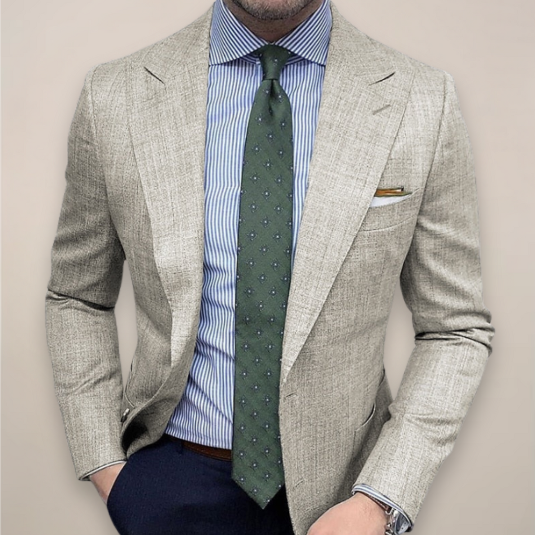Men's tailored blazer, perfect for smart casual, business casual, or office wear. Modern fit, versatile design.