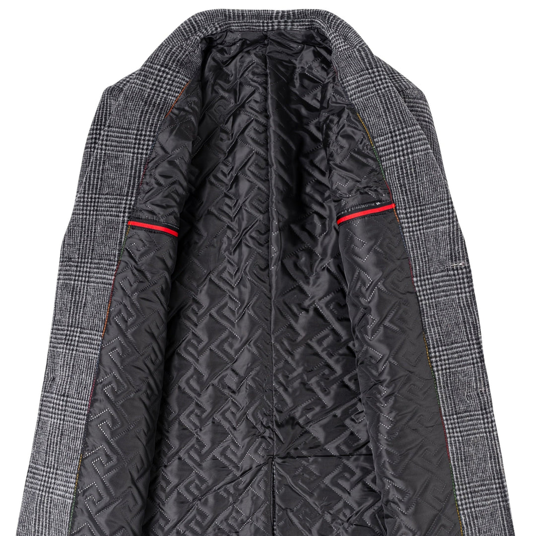 Men's khaki plaid wool blend overcoat, a versatile and warm addition to winter fashion
