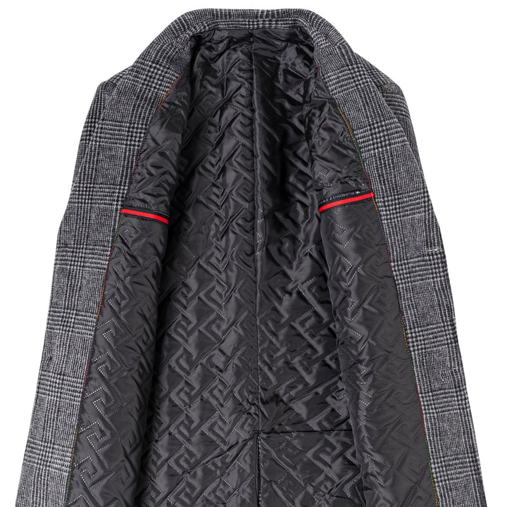 Men's khaki plaid wool blend overcoat, a versatile and warm addition to winter fashion