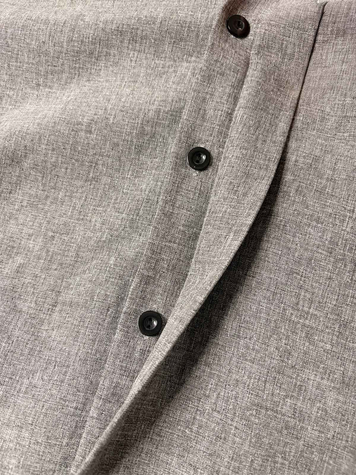 Casual men's summer shirt: textured, short sleeve, button down, a stylish pick.