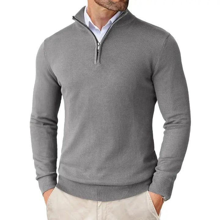 Men's casual half-zip sweater, a comfortable pullover ideal for everyday wear and smart looks.