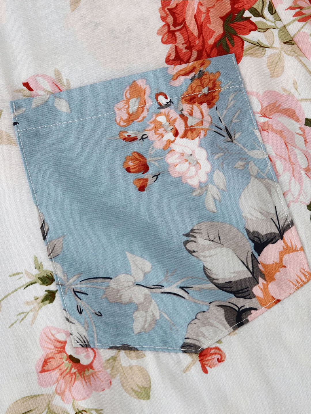 Modern men's floral button-down short sleeve shirt, a fresh take on summer fashion.
