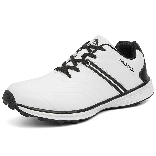 Waterproof men's athletic golf shoes, engineered with advanced spike traction for ultimate course control.