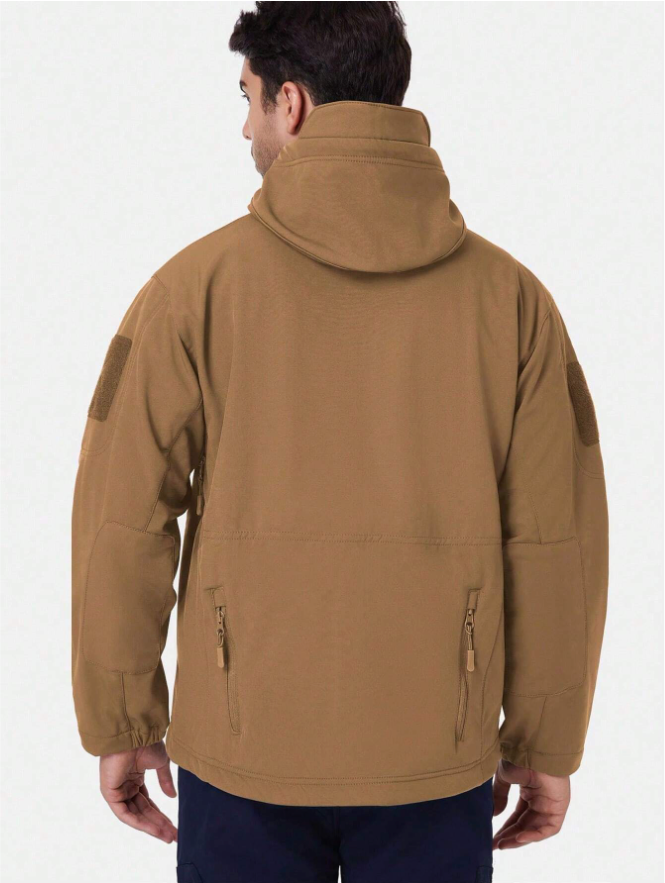 Functional men's waterproof outdoor jacket & tactical pants for hiking, camping & utility.