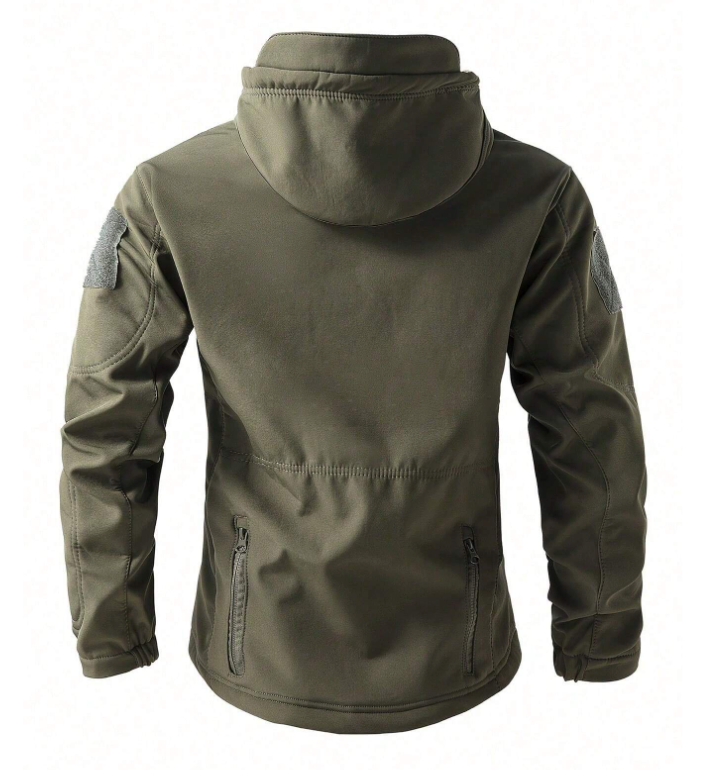 Durable men's waterproof jacket & tactical pants set, perfect for hiking, camping, and fishing.