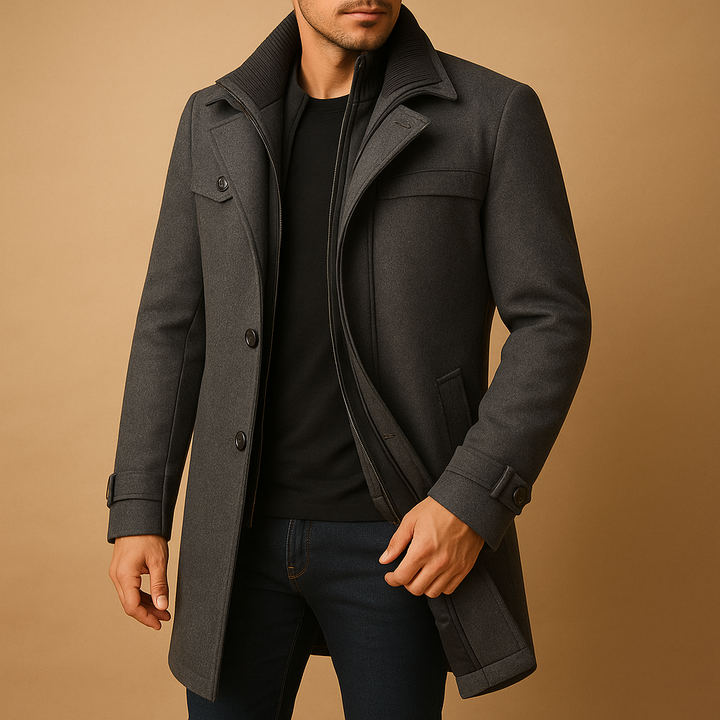 Durable men's winter jacket, waterproof for ultimate cold weather protection. Warm & reliable outerwear.