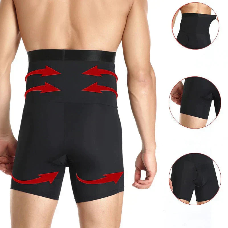 Gift for him: Men's tummy control shaping shorts, compression for a slimmer look & posture support.