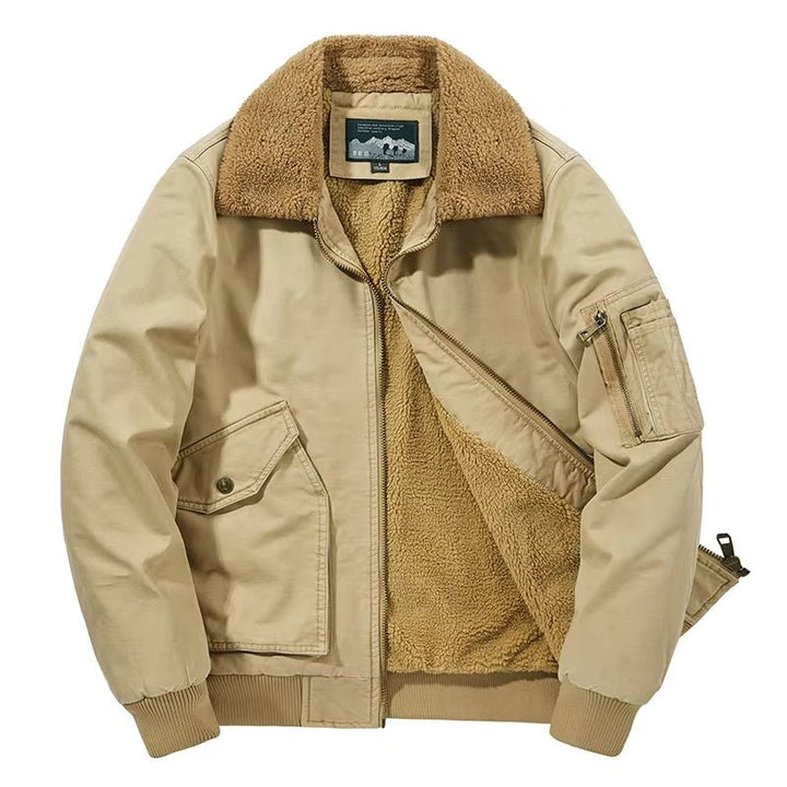 Men's Sherpa - Lined Bomber Jacket - Military Style - Lexians
