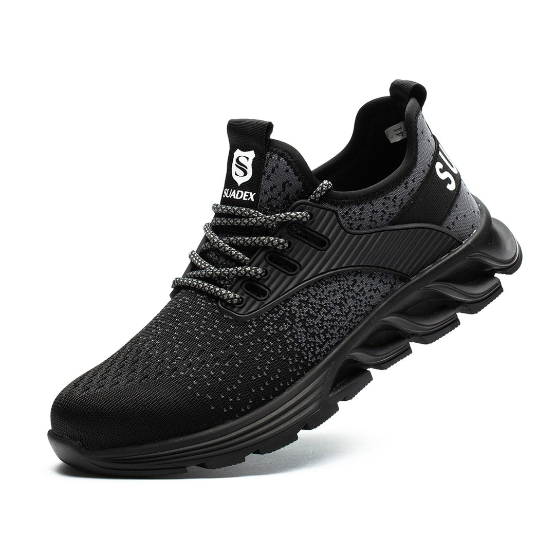 Men's Steel Toe Safety Boots - Black Lightweight Comfort - Lexians