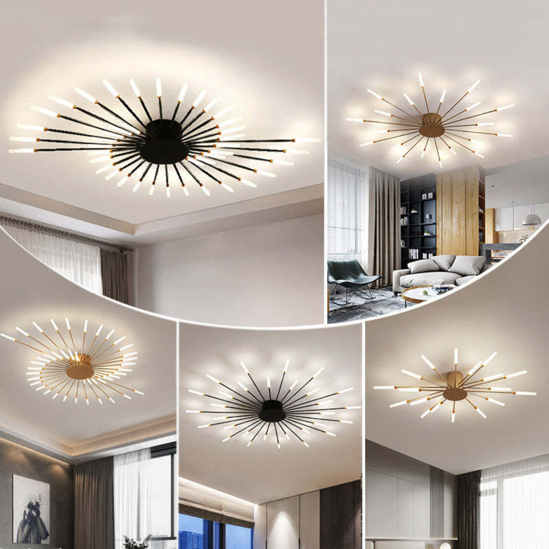 Large modern LED ceiling light for living room, bright & energy-efficient.