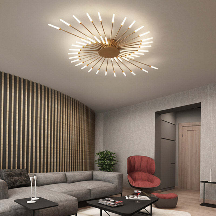 Modern LED ceiling light for hotel rooms, sleek design & bright output.