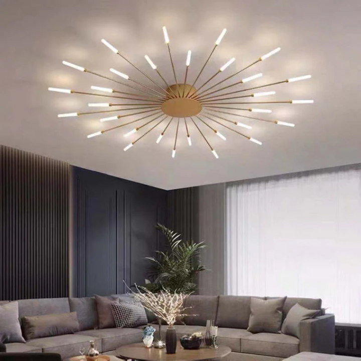 Large dimmable LED ceiling light, perfect for modern interiors.