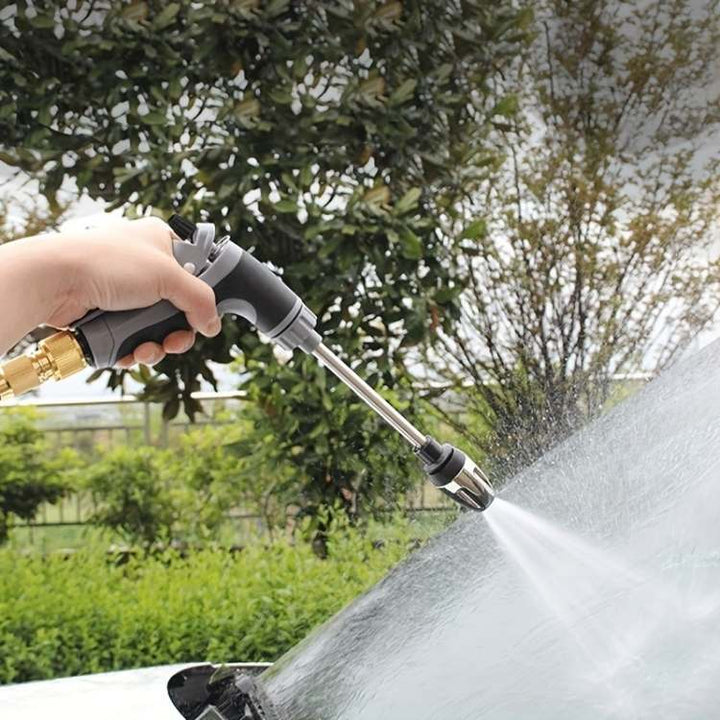 Multi-function car power washer. Versatile garden hose nozzle for efficient car care & outdoor cleaning.