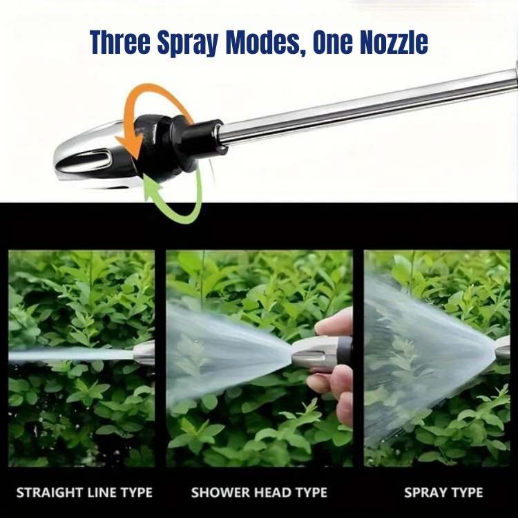 Versatile multi-function car power washer. Ideal garden hose nozzle for various outdoor cleaning tasks.