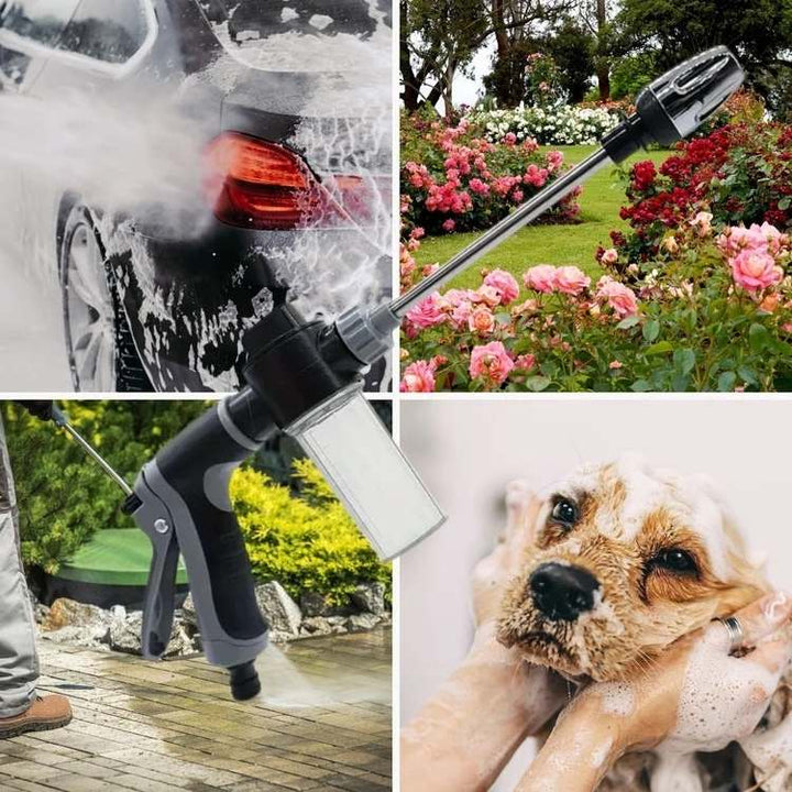 Car power washer delivering strong pressure spray for spotless car washing & outdoor clean-up.