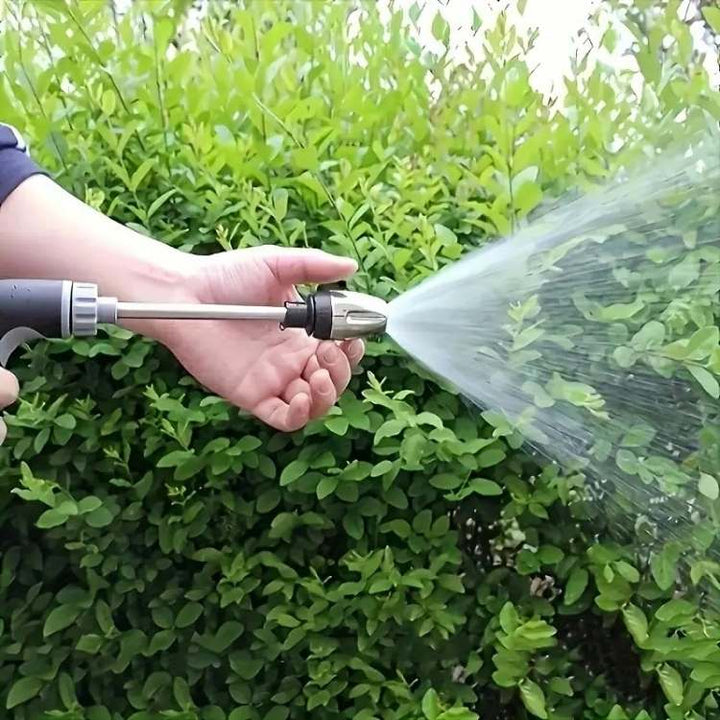Ergonomic multi-function car power washer with durable garden hose nozzle for comfortable outdoor cleaning.