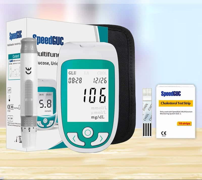 Reliable diagnostic tool: Measures glucose, cholesterol, & uric acid. Essential home health monitor for wellness.
