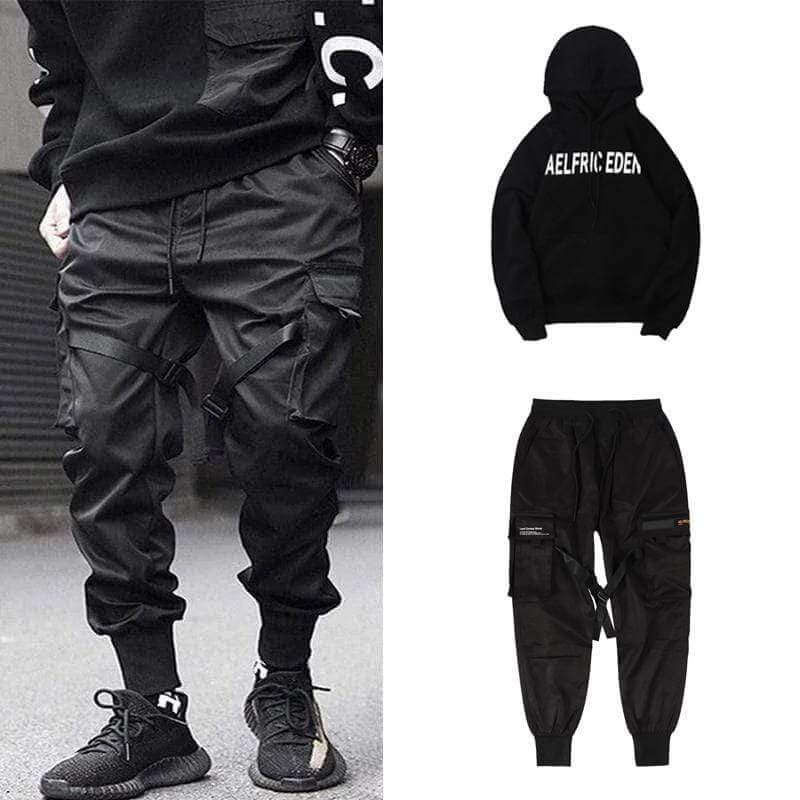 Casual men's multi-pocket cargo pants, ideal for everyday wear & street fashion.