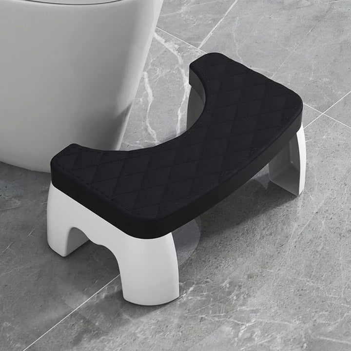 Ergonomic squatting aid: non-slip toilet stool to achieve healthy posture & comfort in the bathroom.