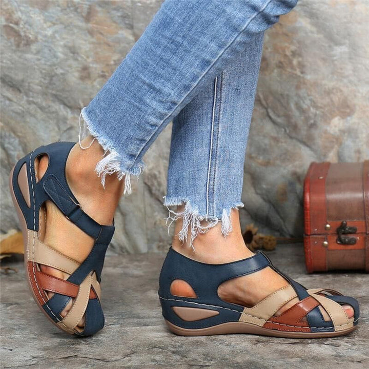 Ash New York Olivia closed-toe colourblock walking sandals, comfortable everyday summer footwear