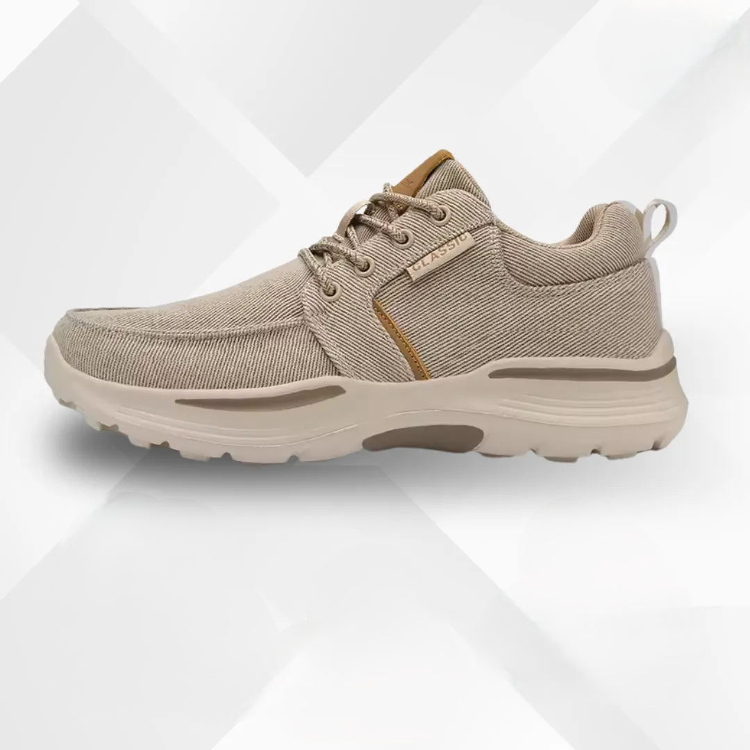 Orthopedic men's sneakers, providing pain relief and barefoot comfort for daily walking.