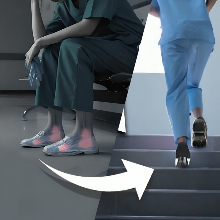 Comfortable women's walking shoes with ergonomic design, providing pain relief for an active lifestyle.
