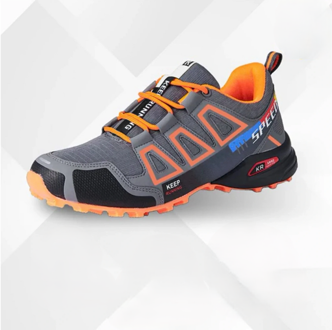 Orthopedic walking shoes for pain relief. Superior foot support & stable grip on hiking trails.