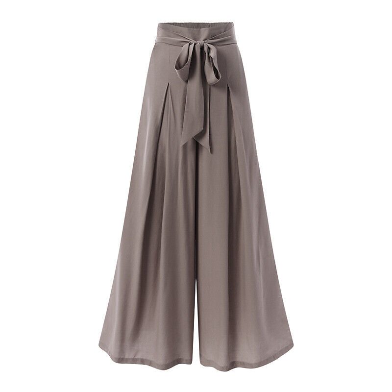 Sophisticated plus-size wide-leg work pants, high-waisted for women's professional and formal outfits.