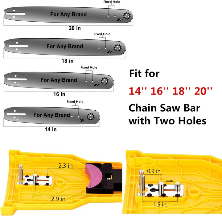 Compact chainsaw tool for efficient chain maintenance and quick sharpening on site.