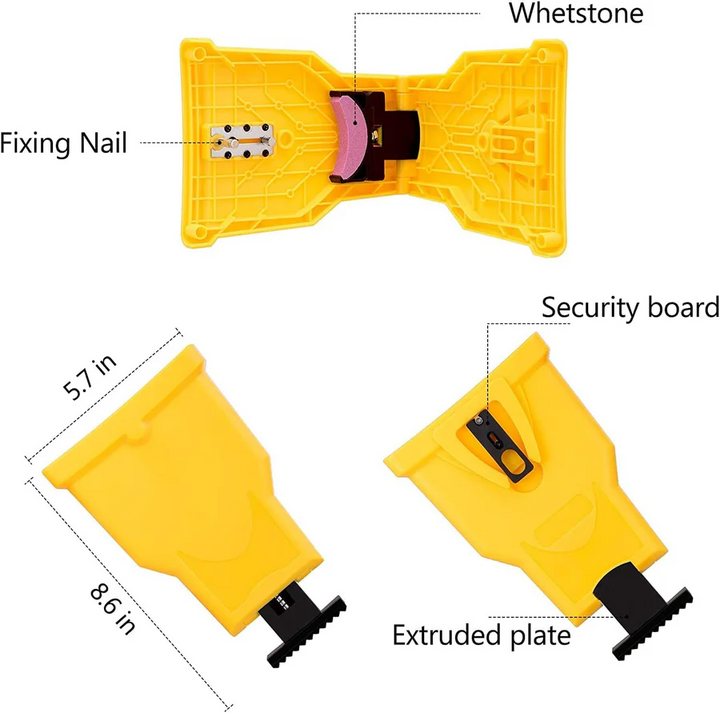 Easy-to-use chainsaw sharpener tool, perfect for on-the-go blade restoration & field use.