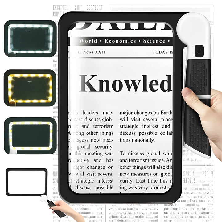 Versatile LED illuminated magnifier for detailed crafts, reading maps, and precise hobby work. Clear lens.