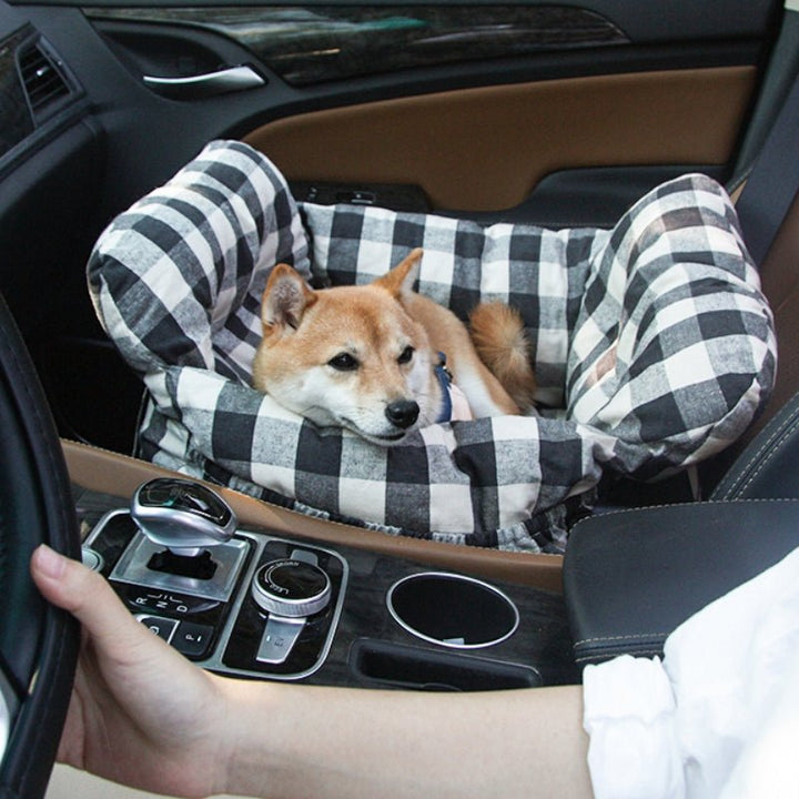Portable Pet Booster Dog Car Seat Bed with Safety Harness - Lexians