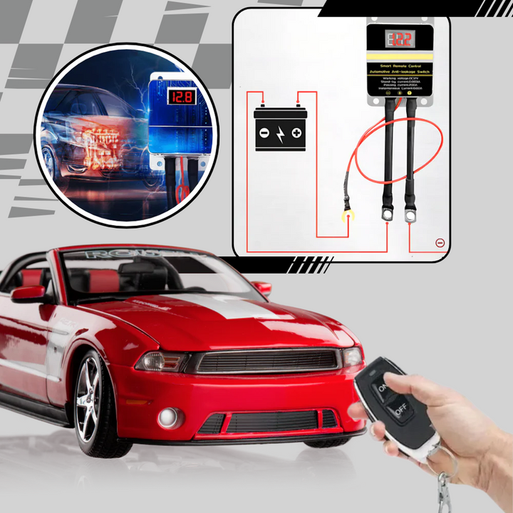 Automotive remote kill switch for anti-theft, battery saving, and enhanced vehicle security.
