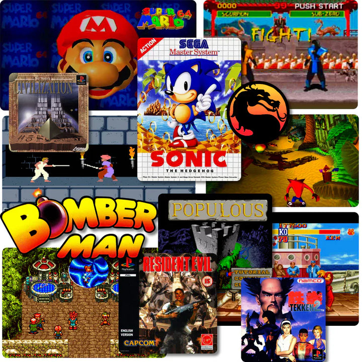 Ultimate retro gaming experience: 64GB console, two wireless controllers, 20,000+ iconic classic games.